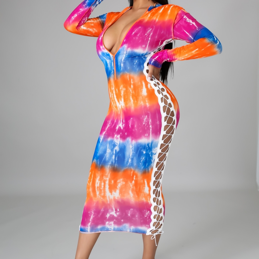 Lace Up Dress